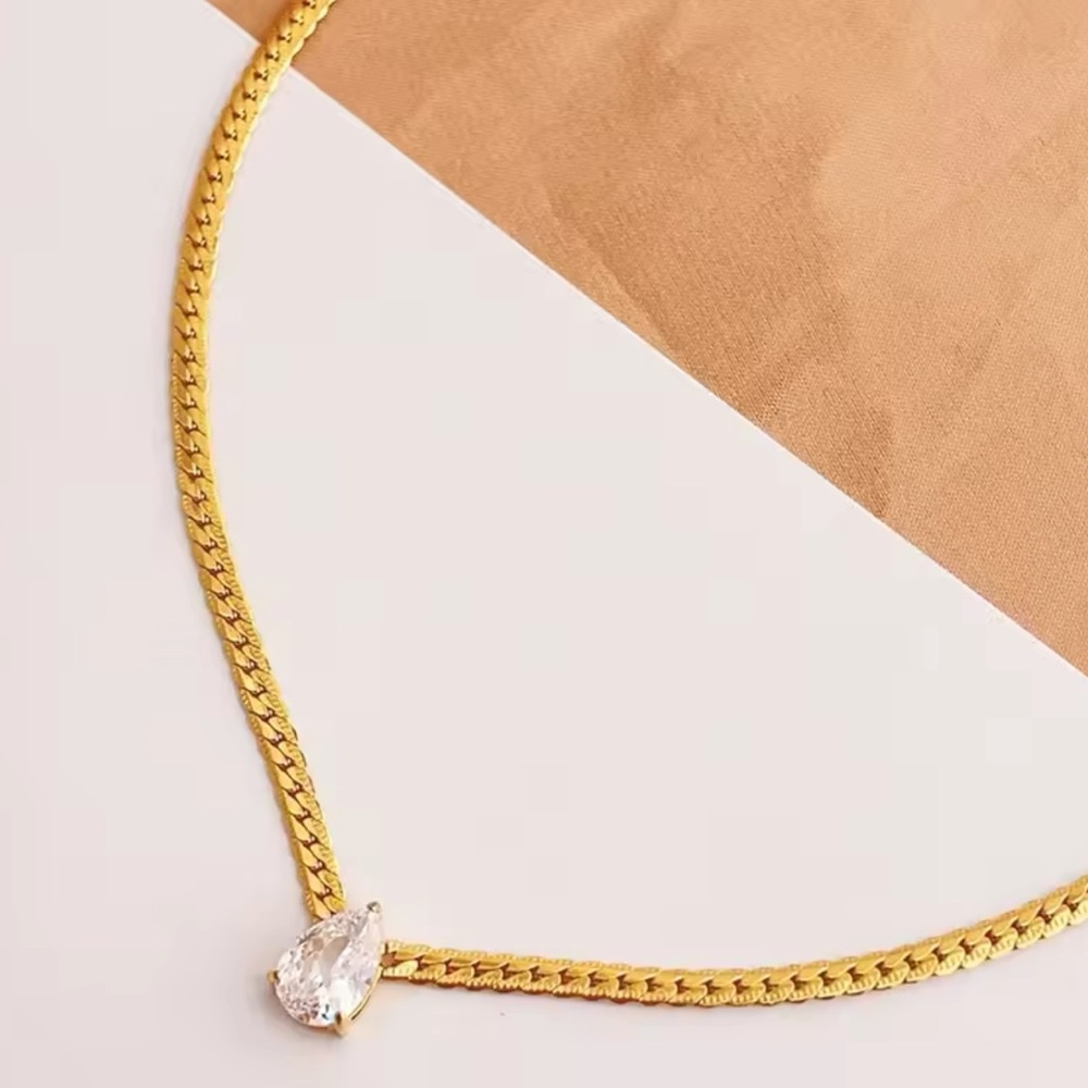 2ct Pear Cut Necklace - Picture 10 of 11